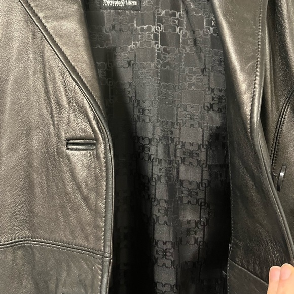 Womens Long Leather Jacket - Picture 3 of 6